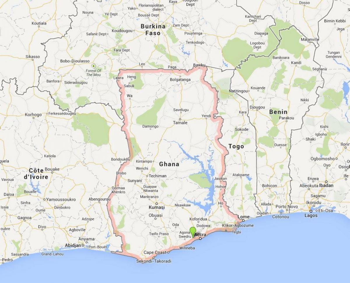 падрабязная карта аккра, Гана